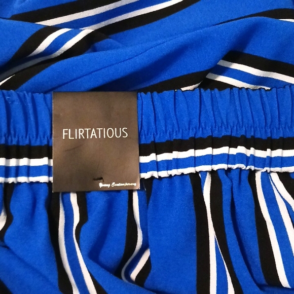 Flirtatious Bold Stripe Pull On Pants in Size Large  (NWT) - Picture 5 of 7
